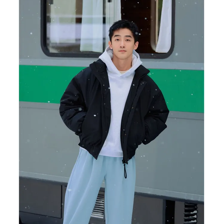 博衣社【原创立领休闲羽绒服】冬季新品男士宽松抗寒保暖90白鸭绒