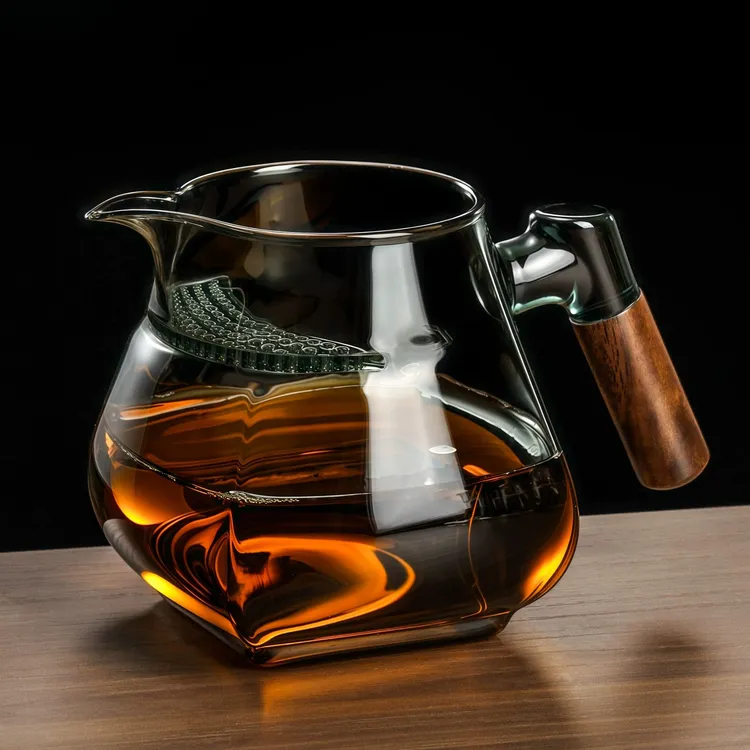 月牙公道杯耐高温加厚玻璃茶具加厚家用泡茶杯茶海分茶器茶漏一体