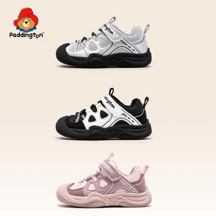 帕丁顿熊童鞋冬季加绒户外运动鞋2-7岁保暖学步鞋防滑小童-PD876