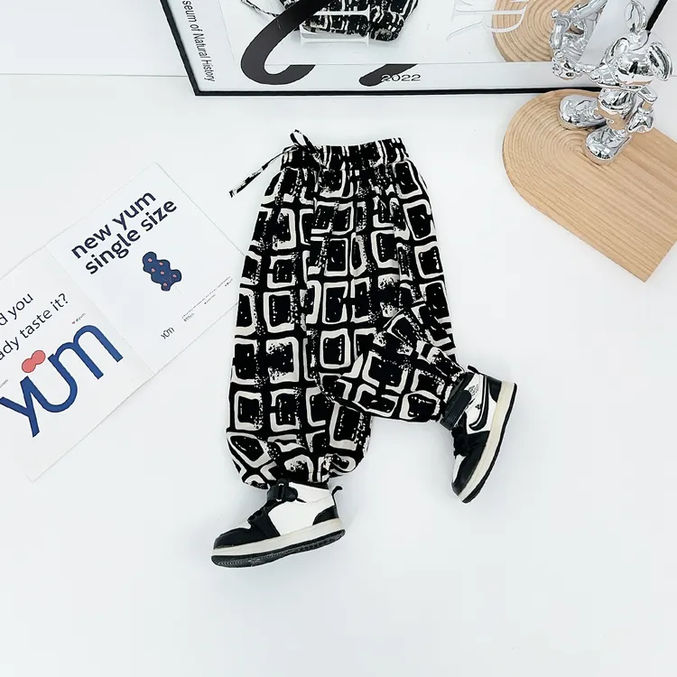 男童裤子薄款宽松休闲裤防蚊长裤儿童时尚潮 CXF3689悠悠童话童装