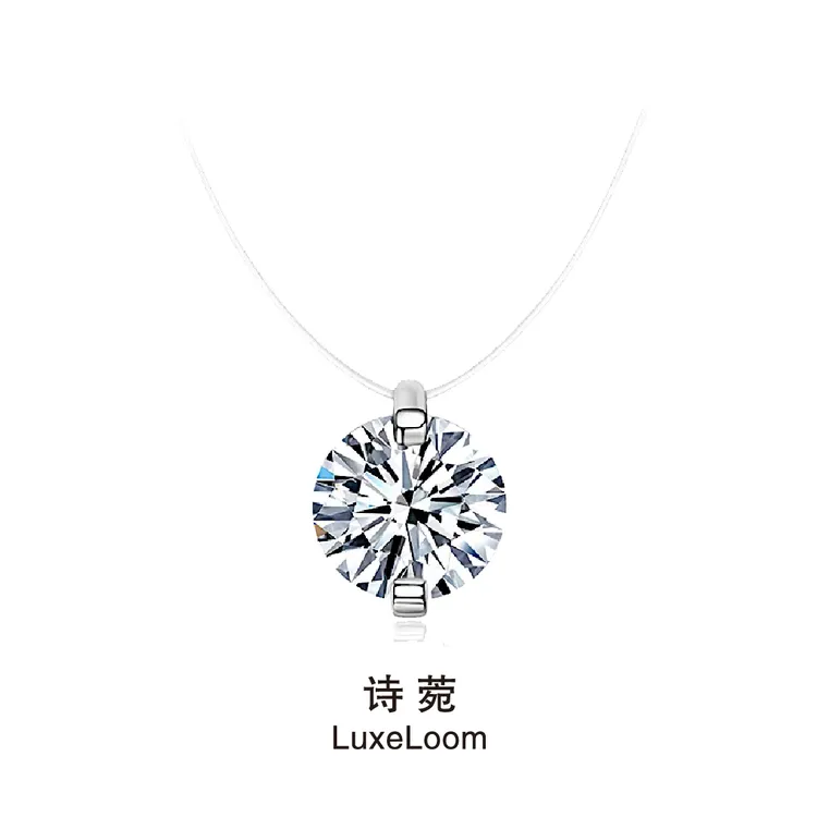 LuxeLoom/诗菀 坠链均925银合成锆石 【人鱼之泪项链】A0314