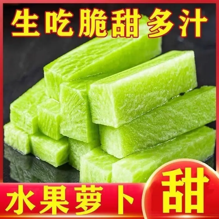 山东潍坊水果萝卜脆甜微辣清脆多汁新鲜白萝卜现挖