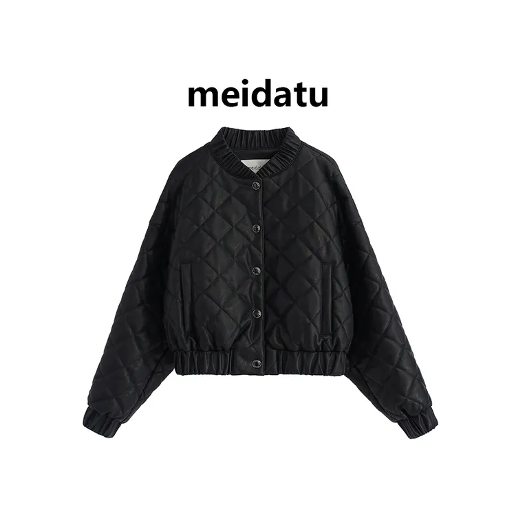 美哒兔（出街帕丁顿）冬季菱格皮衣外套ck3125-5