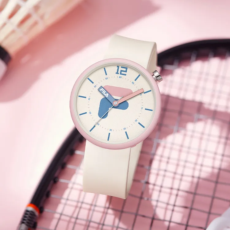 FILA斐乐情侣学生撞色时尚潮流百搭运动硅胶腕表数字防水手表礼物