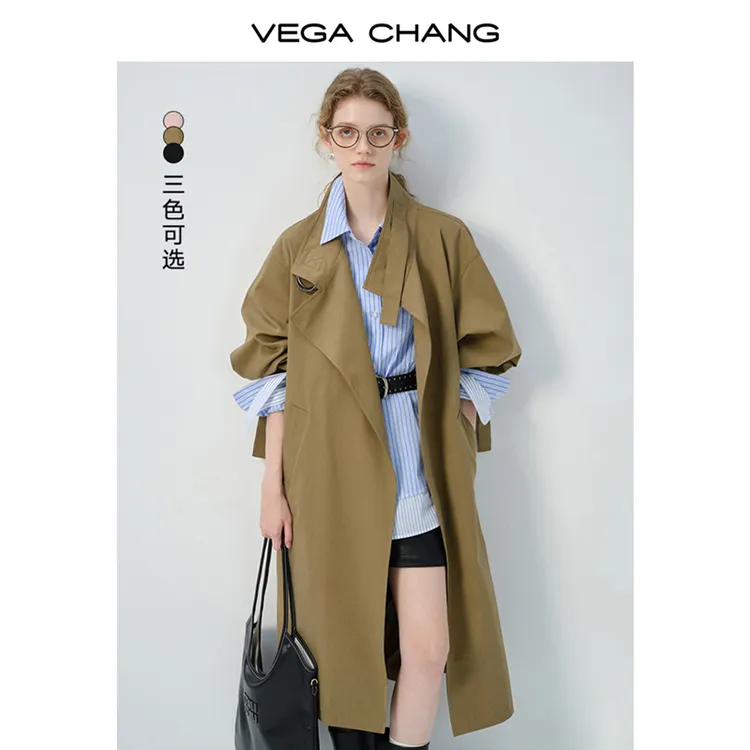 VEGA CHANG风衣女2025年秋季新款经典欧若风上新松弛感宽松0141JJ