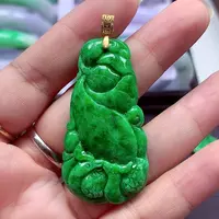 颈饰18K金镶嵌翡翠翡翠