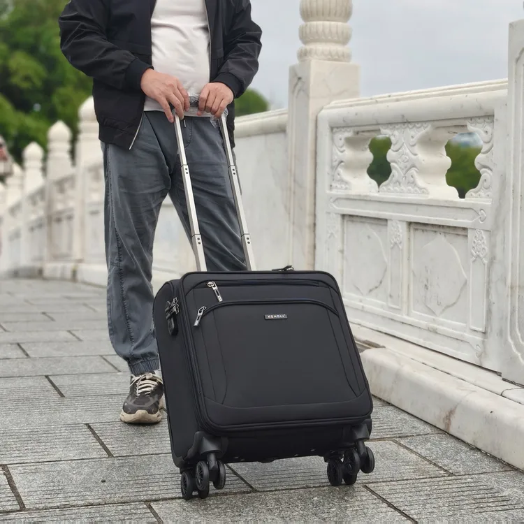 行李箱登机箱免托运高级感18寸拉杆箱商务旅行箱牛津布箱高档出差