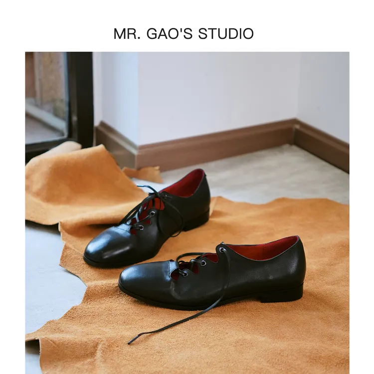 时尚复古百搭玛丽珍鞋系带真皮粗跟英伦风单鞋圆头气质款女鞋