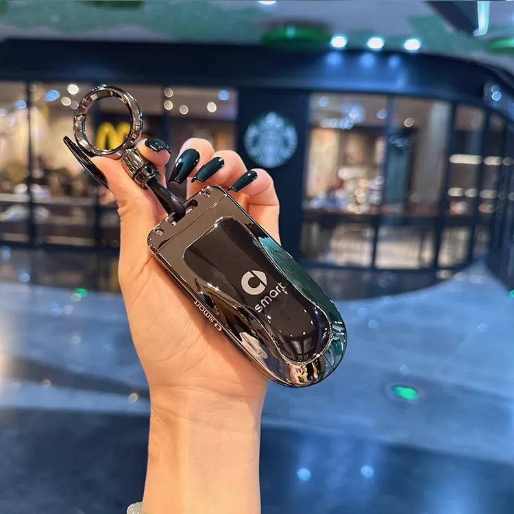 适用25款smart精灵5号钥匙套24款奔驰斯玛特精灵5车保护包壳扣