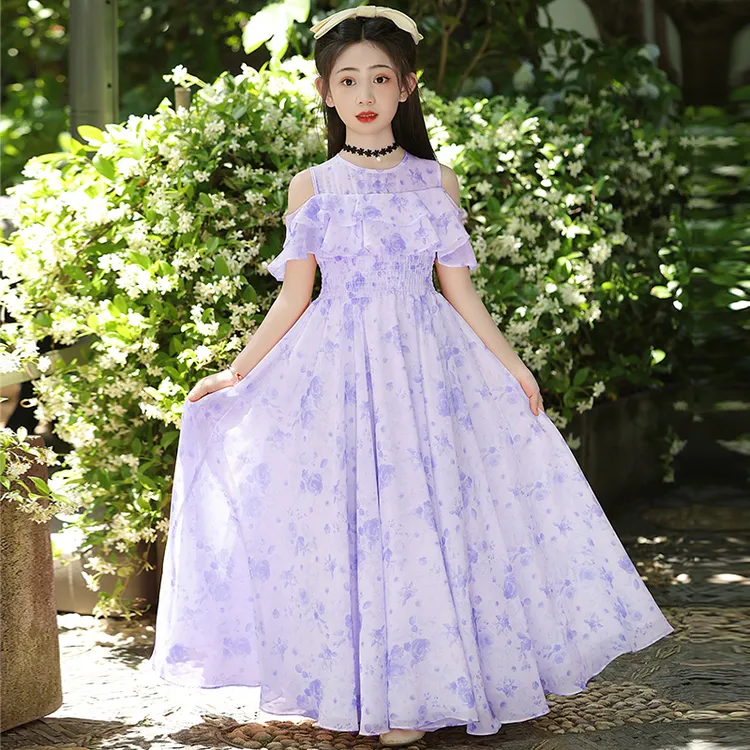 女童连衣裙夏装2025新款女孩洋气沙滩裙中大童公主裙儿童裙子夏季