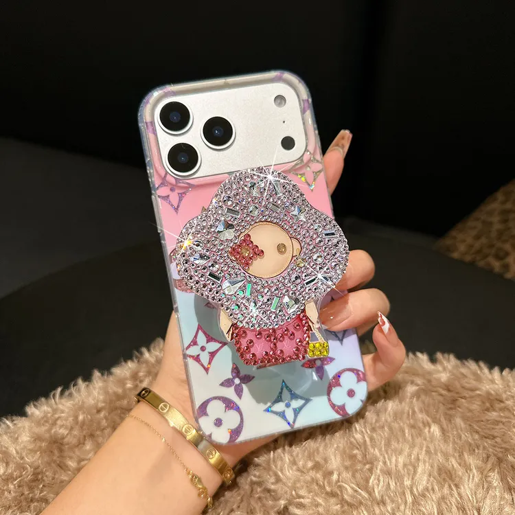 适用苹果17promax手机壳16点钻粉色15支架磁吸14高级感设计13潮牌