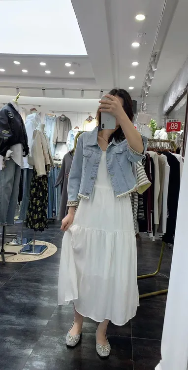 春夏新品牛仔外套连衣裙两件套套装校园小清新减龄初恋风显高显瘦