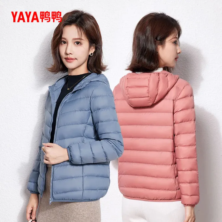YAYA/鸭鸭女款羽绒服短款百搭新款轻薄柔软保暖外套YE2A626722Y
