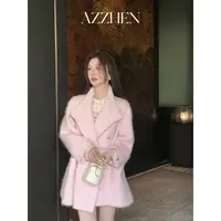 AZZHEN【千金格调】羊毛羊绒氛围感拉毛呢外套AZ5PMW10-MW