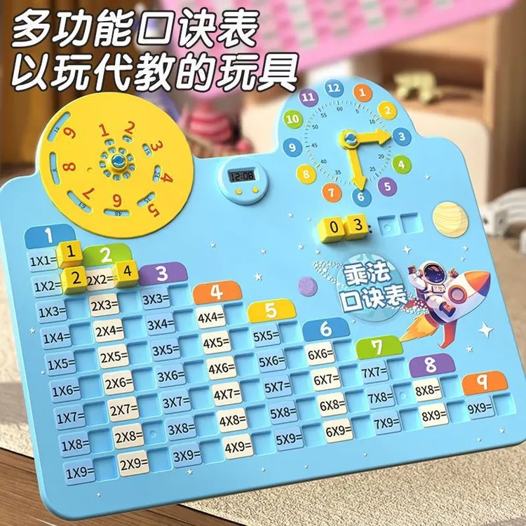 【边玩边学】九九乘除法口诀表小学一二年级数学99表内乘除法口诀卡