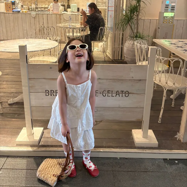 现货】壹妈韩范童装女童独特裙子夏季公主裙连衣裙爱心吊带背心裙
