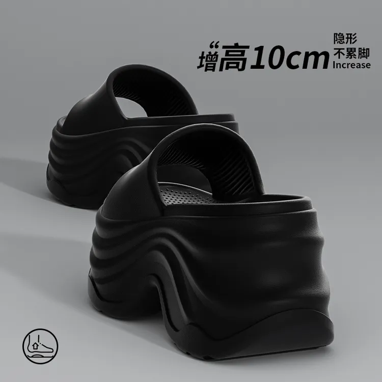 10cm增高拖鞋女士夏季外穿厚底防滑矮子乐时尚百搭高跟楼梯凉拖鞋