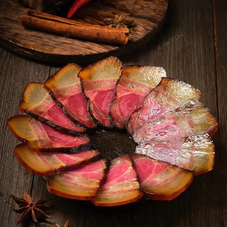 柏子树柴火烟熏五花肉地道腊味土特产