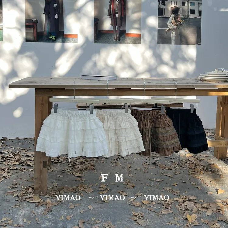 【赵小小&小步舞曲】R-98086 法式蕾丝拼接半身裙高腰显瘦千层蛋糕