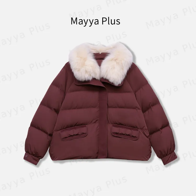 【恒温宇宙】Mayya Plus麦芽定制气质狐狸毛领鹅绒服外套女32547587
