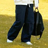 【初中生】裤子少女大童女孩工装裤春秋款阔腿裤高中学生直筒宽松