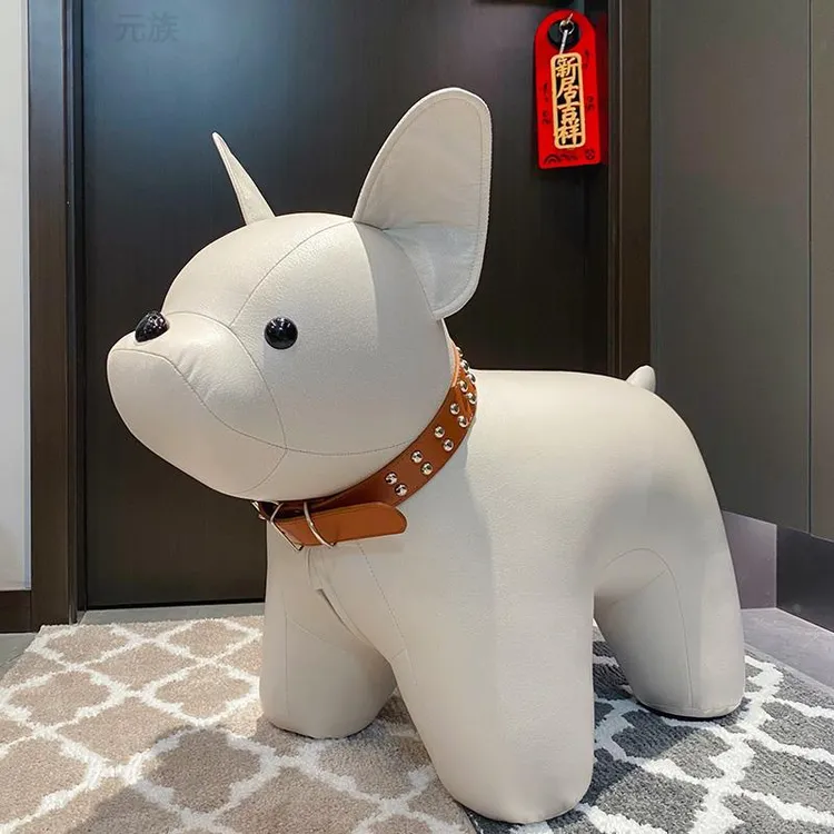 法斗狗网红座椅动物换鞋凳入户门口家用创意客厅椅子儿童坐凳凳子