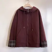 秋季大码休闲外套百搭拉链保暖上衣年轻中年妈妈装新款YX106015