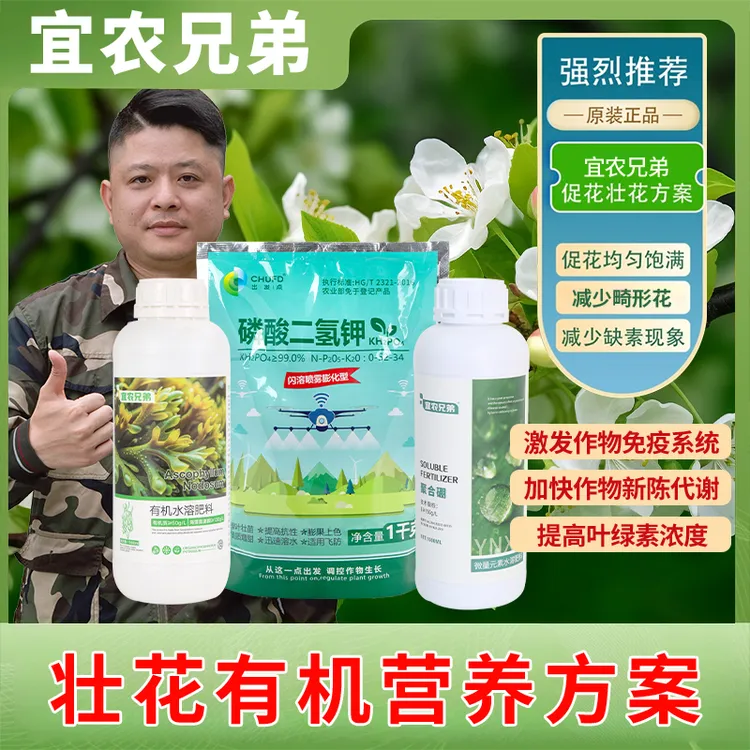 宜农兄弟壮花有机营养方案减少畸形花激发作物免疫系统壮花促花