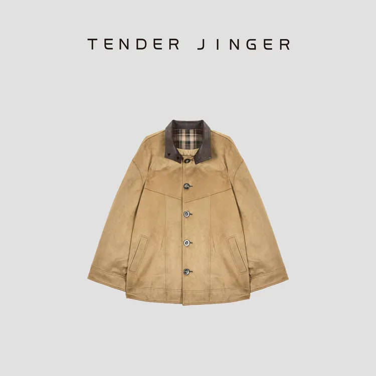 Tender Jinger ｜线下专供立领撞色格纹羽绒服外套T54XLK50286