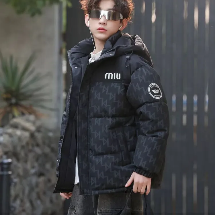 巴拉开门【商场同款】男童棉服2026新款儿童冬装加厚棉衣中大童男