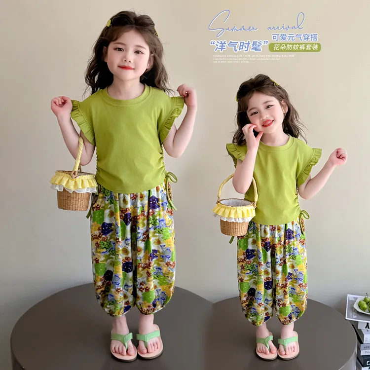 女童夏装套装2025新款时髦洋气夏款小女孩宝宝休闲韩范儿童装夏季