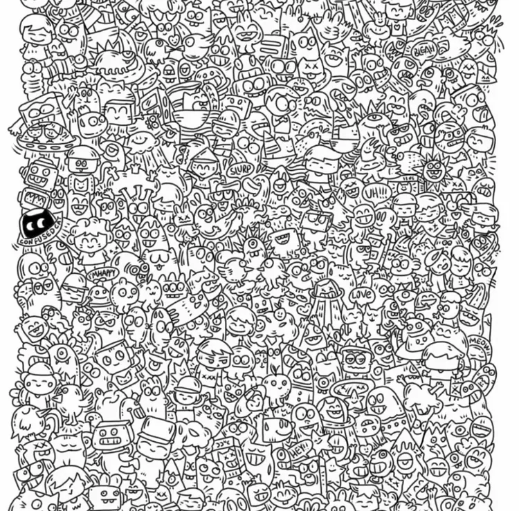 【咕噜】摸鱼线条画简笔画控笔画画图稿上班无聊解压练习临摹填写本