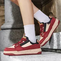 简届可卡休闲板鞋潮流百搭做旧设计头层皮国潮情侣板鞋-25079