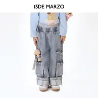 13DE MARZO童装男女同款2025秋季新款工装牛仔裤直筒长裤专柜同款