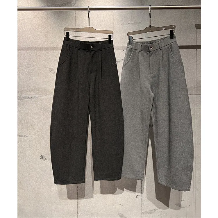 秋季混纺再生纤维素立体裁剪解构轻柔垂顺廓形宽松休闲休闲长裤男