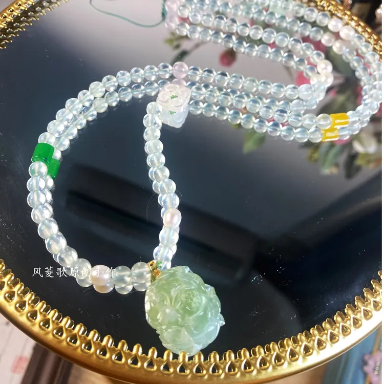 非金属棉绳项链 风菱歌原创 定制 no退no换 水晶气质手工编织长链