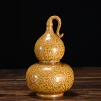 葫芦 手工钧瓷桌摆手把件福禄金 DXY06