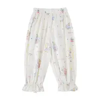 【萌趣乐园】童装夏季梭织棉九分防蚊休闲裤35228002