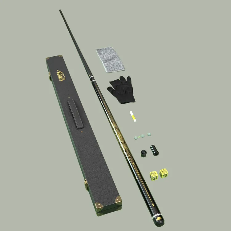 美洲豹金色法杖同款黑八美式黑科技碳素九球斯诺克1/2手工台球杆