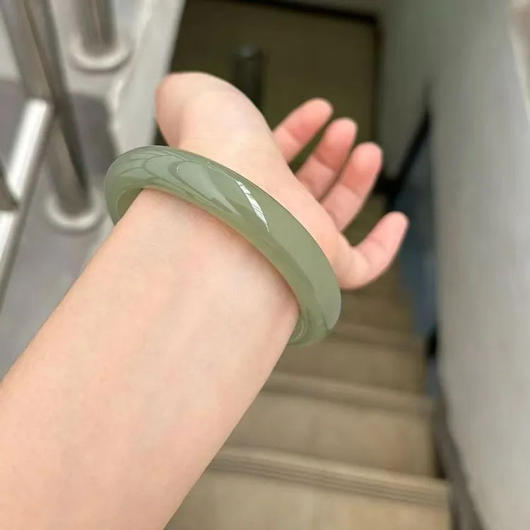 【14】湖水绿手镯正圈口女款礼物时尚气质显白