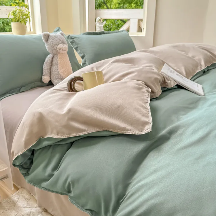 被套单件150x180x230学生宿舍单人非全棉纯棉纯色磨毛被套被单180