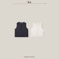 dedicate献给原创女装/两色简单保暖鹅绒马甲/休闲百搭秋冬马夹