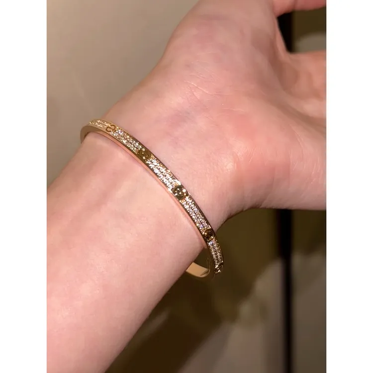 铜合金手镯 爆款合金【满天星手镯】轻奢高级精致手环无排双排