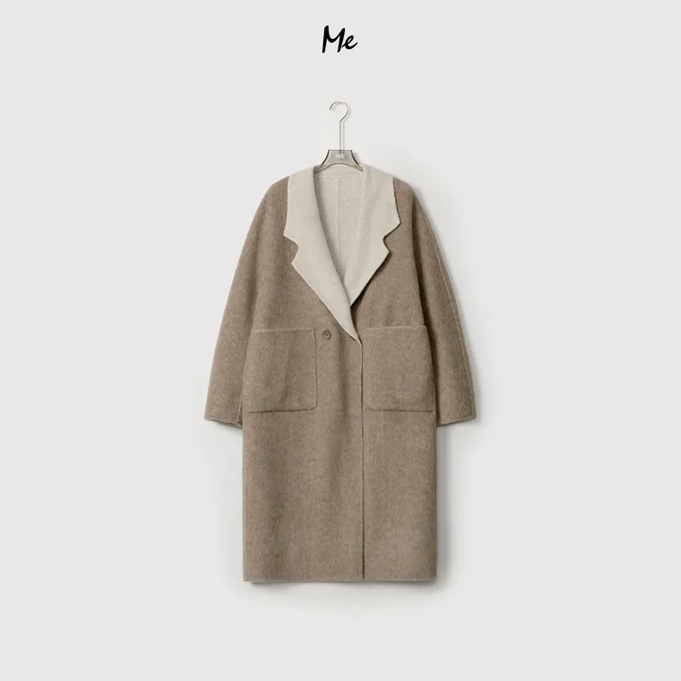 ME【伯克利双面大衣】桑蚕丝绵羊毛兔毛混纺过膝双面呢大衣MESS0214
