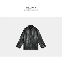 AZ-XJ 斜插口袋皮衣外套 WFJ6001 新款NEW