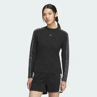 adidas Originals阿迪三叶草女子跑者美学针织无领长袖T恤KS6109
