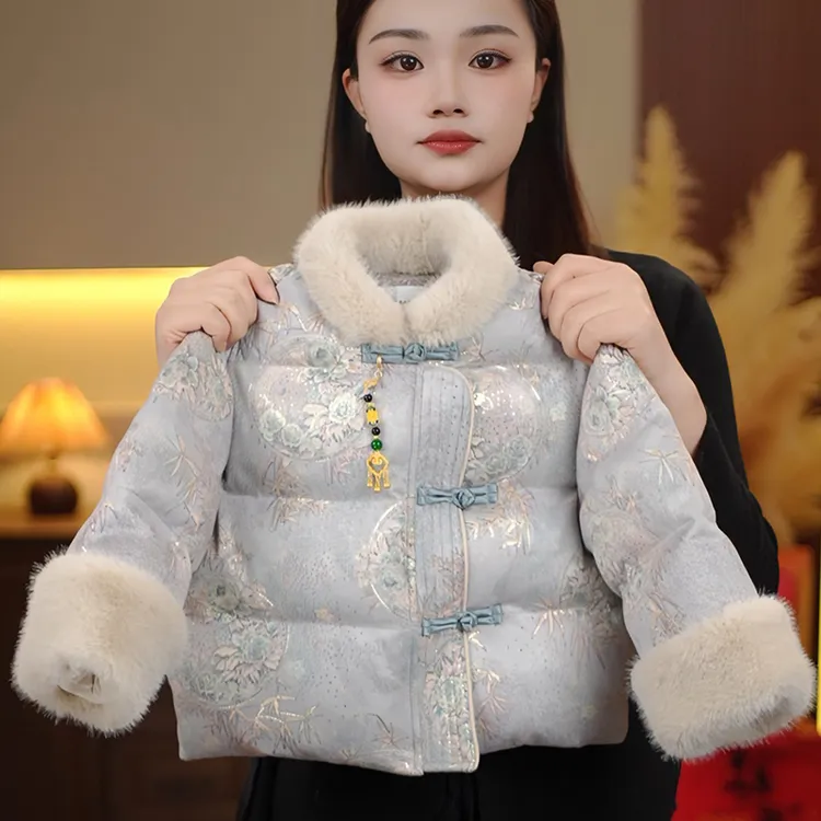 2025童装儿童新中式过年装棉服外套保暖冬装女童中国风拜年服棉衣
