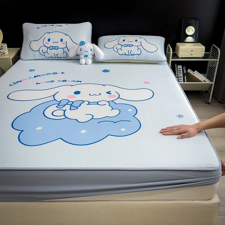 2025新款夏季凉感席床笠款凉席冰丝席儿童学生宿舍单双人空调席子