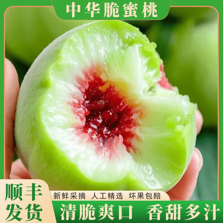 【顺丰】中华脆蜜桃新鲜应季水果白肉红心桃脆甜爽口现摘现发3斤起