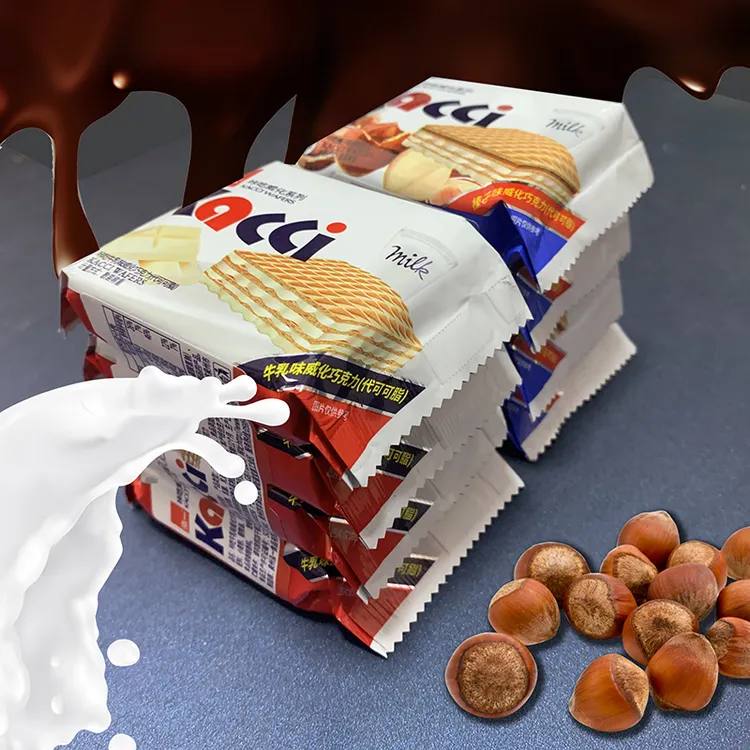 泓一咔吃威化威化饼干果仁巧克力牛乳榛子网红休闲办公充饥零食